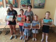 31.08.18. Мастер-класс по живописи шерстью "Осенний пейзаж"