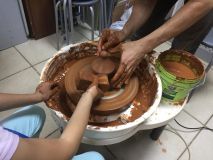 22.09.18. Занятия по лепке из глины на гончарном круге