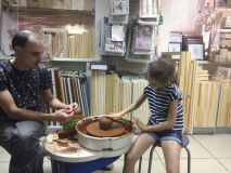 22.09.18. Занятия по лепке из глины на гончарном круге