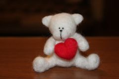 03.02.19. Мастер-класс по сухому валянию "Мишка с сердцем" и на свободную тему