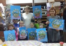 03.03.19. Занятия по рисованию гуашью "Корзина Подснежников"