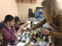 17.01.19. Занятия по рисованию в технике жидкий акрил или флюид арт