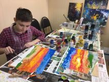 17.01.19. Занятия по рисованию в технике жидкий акрил или флюид арт
