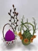 27.04.19. Мастер-класс по бисероплетению "Пасха"  (яйцо в корзине, верба)