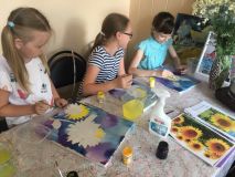 21.06.2019 Холодный батик «Подсолнухи»