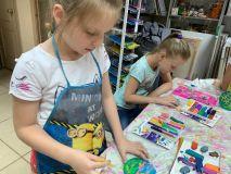 7.07.2019 Пластилинография на диске «Березовая роща»