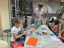 7.07.2019 Пластилинография на диске «Березовая роща»