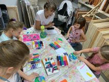 7.07.2019 Пластилинография на диске «Березовая роща»