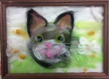 20.07.2019 Живопись шерстью «Котики»