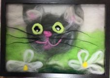 20.07.2019 Живопись шерстью «Котики»