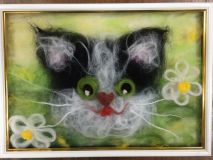 20.07.2019 Живопись шерстью «Котики»