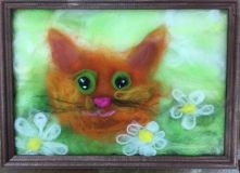 20.07.2019 Живопись шерстью «Котики»