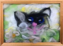 20.07.2019 Живопись шерстью «Котики»