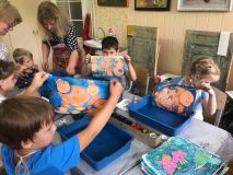 7.08.2019 Рисование на воде в технике Эбру "Черепаха»