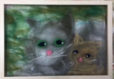 22.11.2019 Живопись шерстью «Котики»