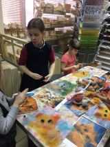 23.11.2019 Живопись шерстью «Кошечка с котёнком»