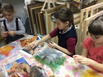 23.11.2019 Живопись шерстью «Кошечка с котёнком»