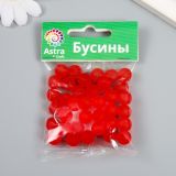Бусины пластик Сима "Астра" 10 мм, красный  9441977  1шт