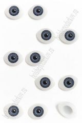 Глазки для игрушек 20*15 мм, объёмные SF-3079-1-0, серые 1шт
