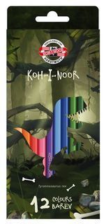 KOH-I-NOOR 3592(12) Набор цветных карандашей "Динозавр", 12шт/уп