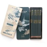 Набор чернографитных карандашей Малевичъ GrafArt, металлическая коробка, 12 шт