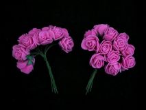 Роза из фоамирана 20мм цвет Малиновый  1шт №34