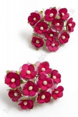 Цветы вишни средние - Фукси/розовый 1шт №251