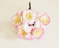 Цветы вишни - Белый+розовый 518 1шт №55