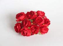 Кудрявые розы 2 см - Красные  1шт №219