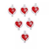 Прищепка Сердце с паутинкой 3,5х1,5х4см  1шт