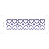 Трафарет пластиковый 10х25см Бордюр сердца