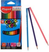 Карандаши цветные MAPED (Франция) "Color Pep's", 12цв, трехгранные, европодвес