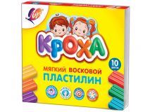 Пластилин 10цв Луч Кроха мягкий восковой, 165гр, со стеком