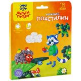 Пластилин Мульти-Пульти "Енот в лесу", 12 цветов, 180г, восковой