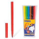 Фломастеры CENTROPEN, 6 цв., "Пингвины", смываемые 7790/6