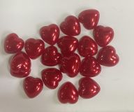Полубусины сердце 14 мм, Красный 1шт
