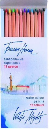 Набор акварельных карандашей Белые Ночи 12 цветов