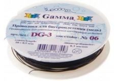Проволока для бисероплетения Гамма d 0,3мм 10м №06 черный