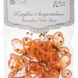 Бабочки нейлоновые со стразом DP Craft 5cm 1шт
