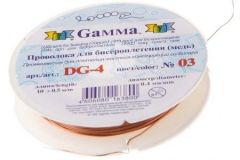 Проволока для бисероплетения Гамма d 0,4мм 10м №03 св.медь