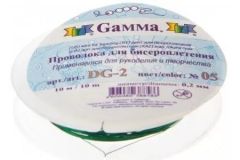 Проволока для бисероплетения Гамма d 0,2мм 10м №05 зелёный