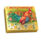 Пластиковая форма для мыла Петух "С наступающим"