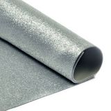 Фоамиран глиттерный 20*30 - Серебро №016