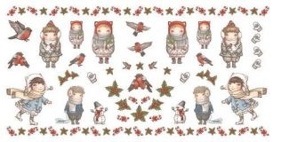 Декупажная карта Однажды зимой 35x70см