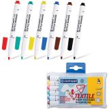 Маркеры для ткани 6 ЦВЕТОВ CENTROPEN "Textile Marker", круглый наконечник, 1,8 мм, 2739/6