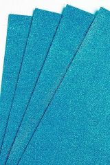 Фоамиран глиттерный 20*30 - Бирюзовый №009