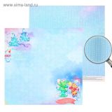 Бумага для скрапбукинга Чудесные снежинки 30.5 x 30.5 см 180 г/м