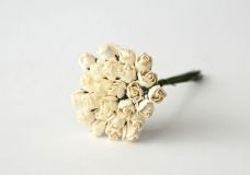 Мини бутоны Молочные 153 полураскрытые 1шт №236