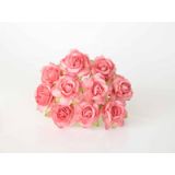 Кудрявые розы 3 см - Коралловые 1шт.