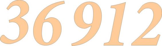 Набор цифр для часов 3 см Созвездие №5